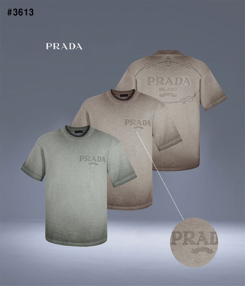 🍀 [PRADA] 프라다 빈티지워싱 레이저각인 티셔츠 🍀