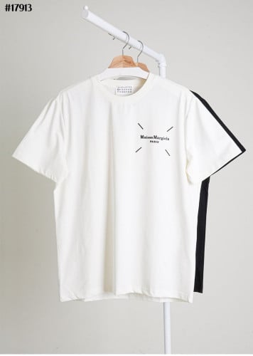 🔆 [Maison Margiela] 메종마르지엘라 3D 스티치 넘버링 브러쉬드 그래픽 코튼 반팔 티셔츠 🔆