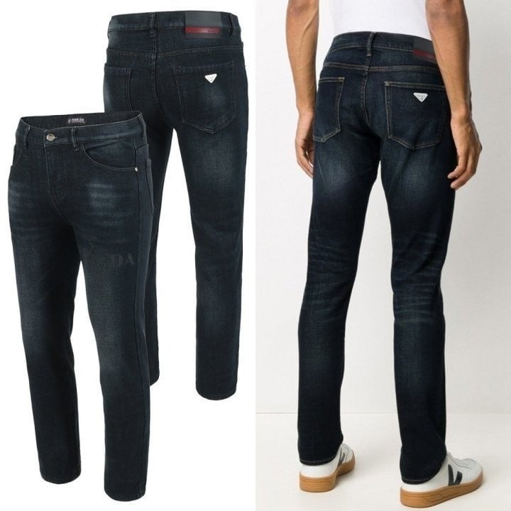 💕 프** 타이거 프린팅 워싱 청바지