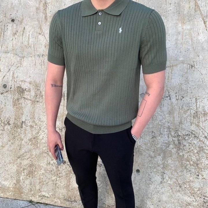 💕 폴* 머슬핏 카라 반팔니트