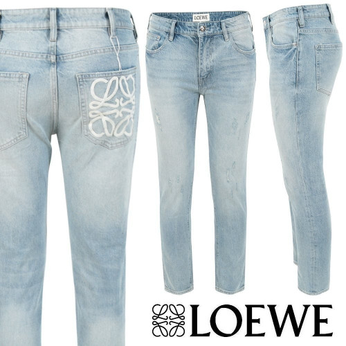 💕 로** 화이트 아나그램 연청 슬림 일자진