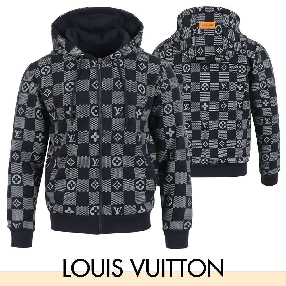 💕 루* 체스 나염 후드 집업