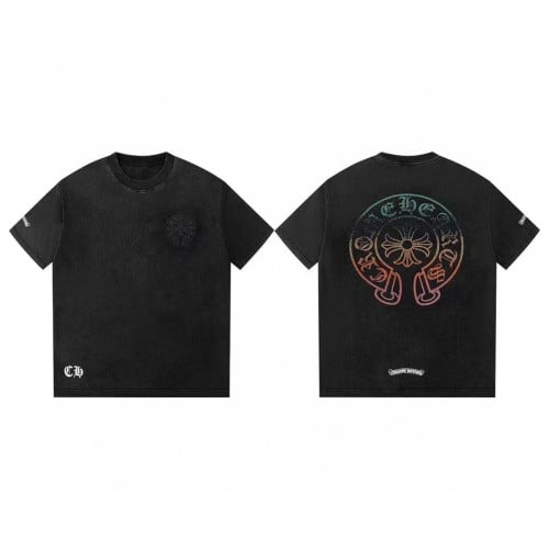 크롬하츠 홀스슈 비즈로고 워싱 티셔츠 입고~