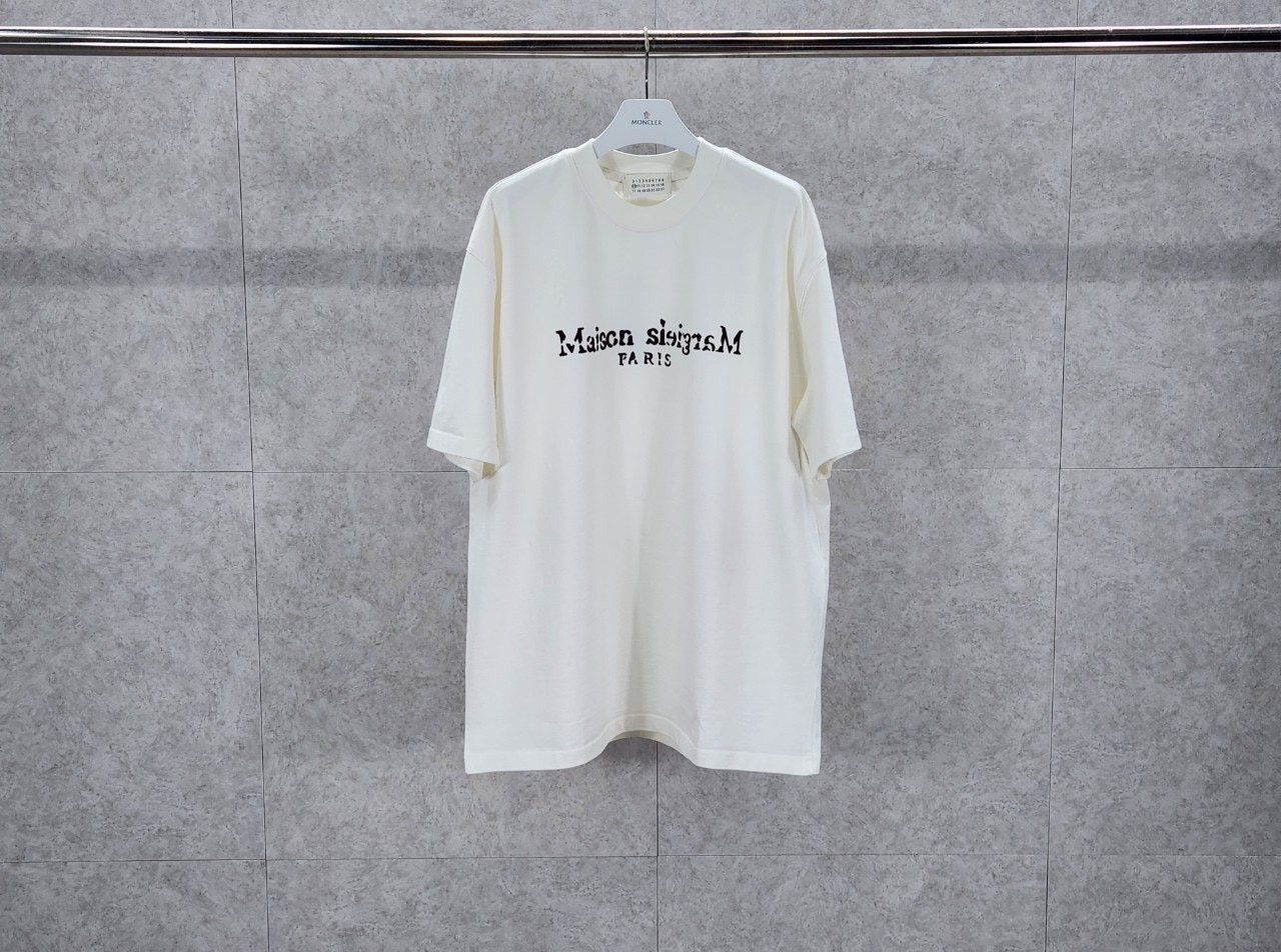 메 파리로고 반팔 티셔츠