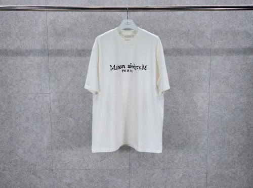 메 파리로고 반팔 티셔츠