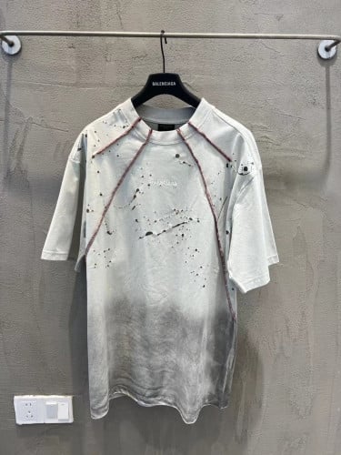 💕 발**** 피그먼트 페인팅 자수 티셔츠