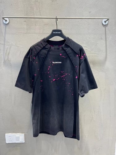 💕 발**** 피그먼트 페인팅 자수 티셔츠