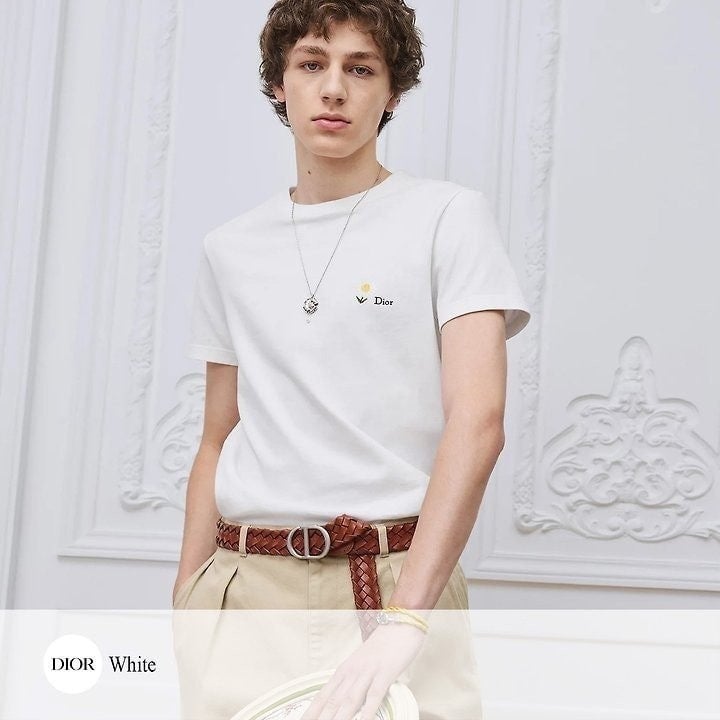 💕 디* 데이지 자수 레귤러핏 티셔츠