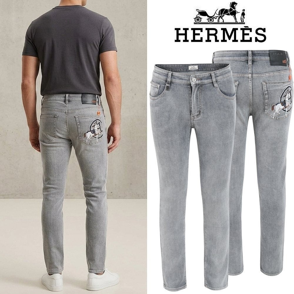 💕 에*** H 마차 자수 슬림 일자진