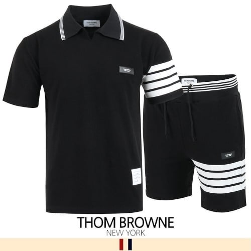 💕 톰* 화이트 시보리 오픈 카라 하프 셋업