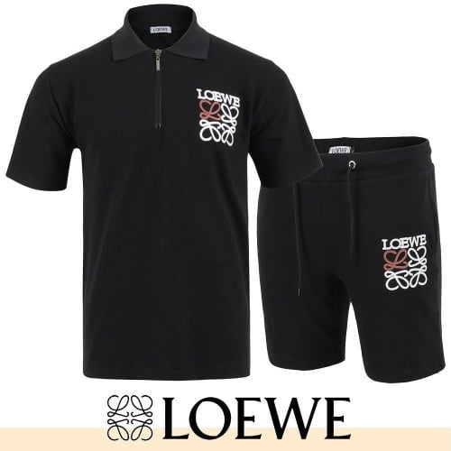 💕 로** 아나그램 자수 지퍼 카라 하프 셋업