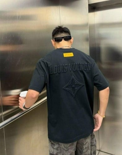 💕 루* 센터자수 반팔 티셔츠