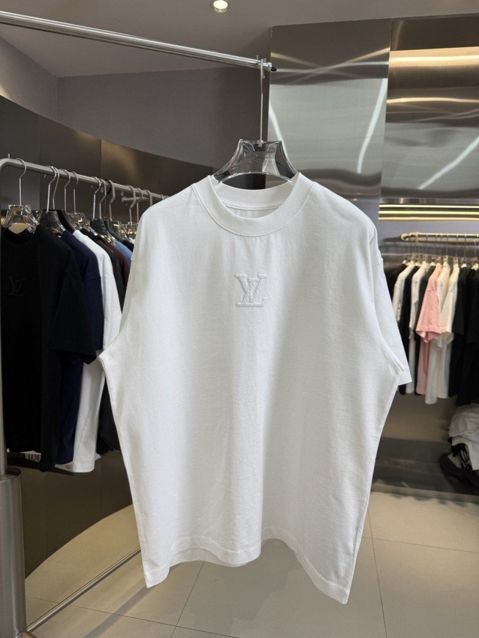 💕 루* 센터자수 반팔 티셔츠