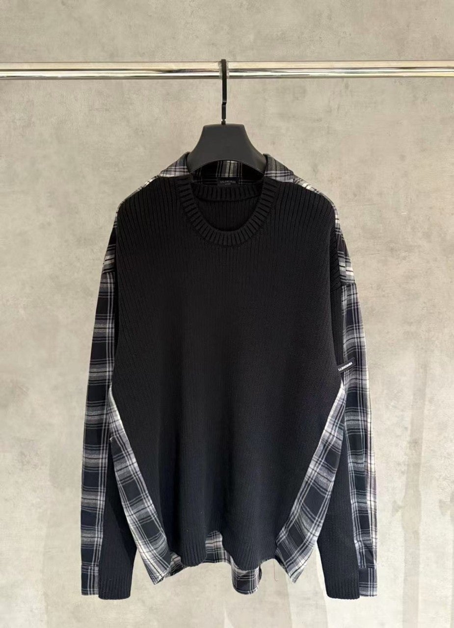 💕 발**** 하이브리드 플래드 스웨터 니트