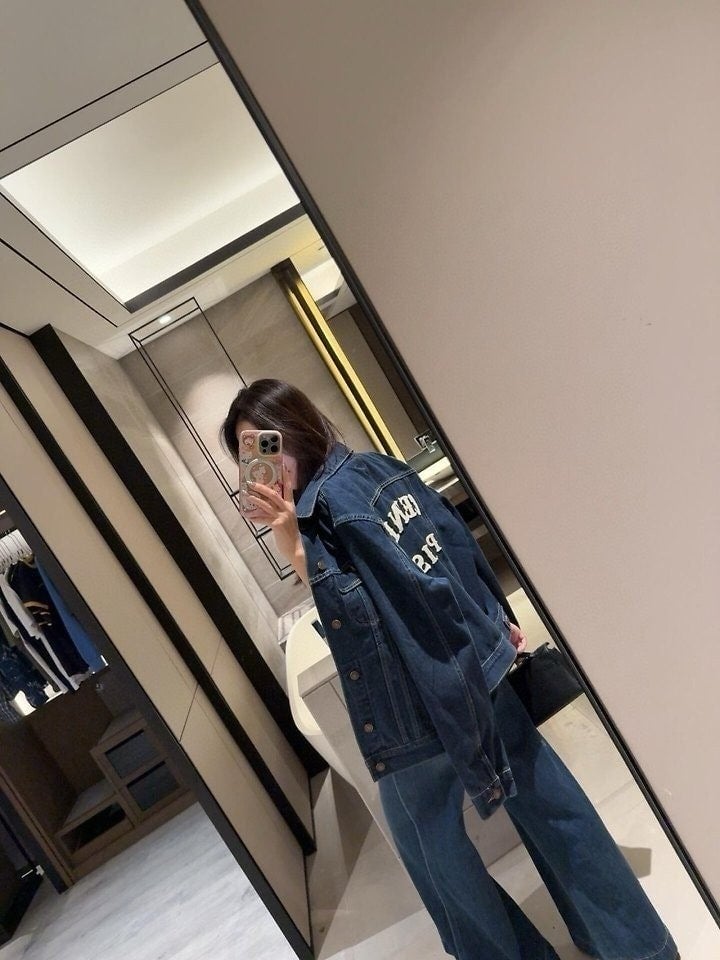 💕 셀** 데님패치 트러커 자켓