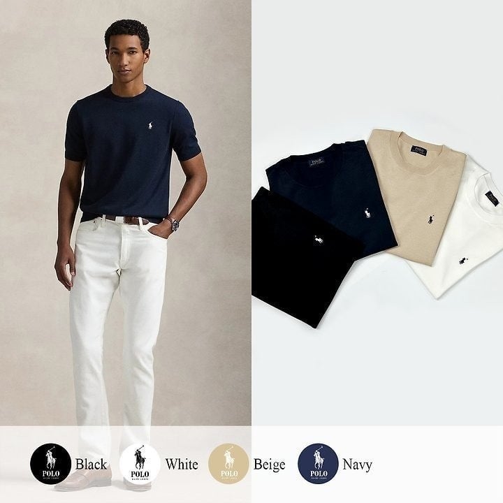 💕 폴* 크루넥 니트 반팔