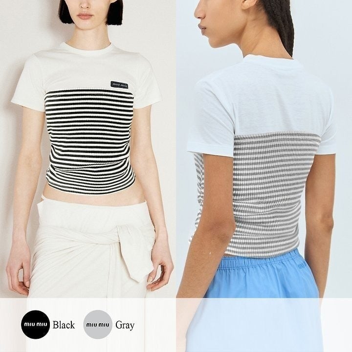 💕 미*** 스트라이프 반팔티셔츠