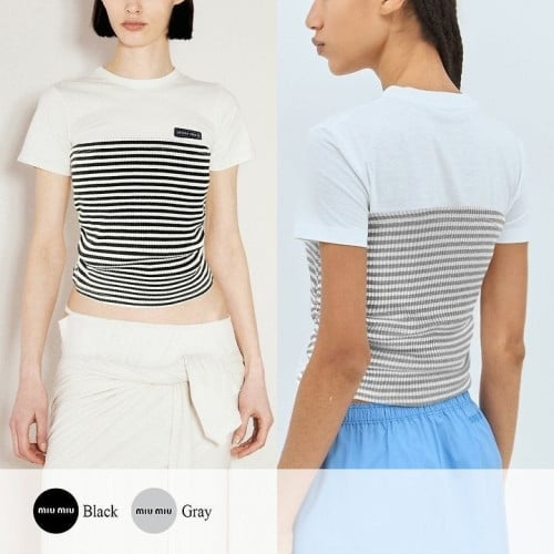 💕 미*** 스트라이프 반팔티셔츠