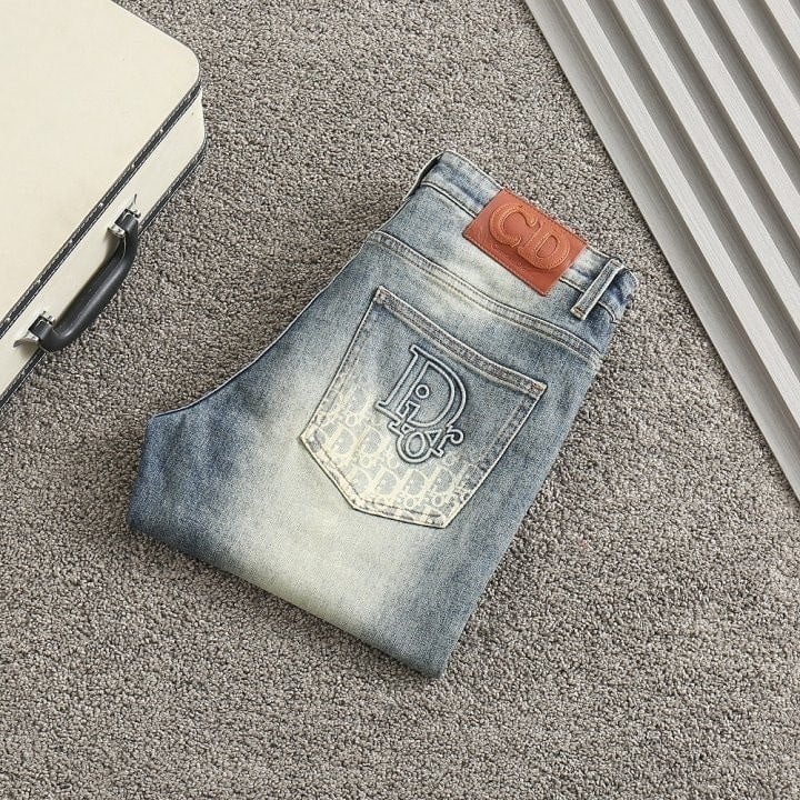 *빅사이즈 추가* 백포켓 엠보로고 스판 워싱 데님진 DI-1789