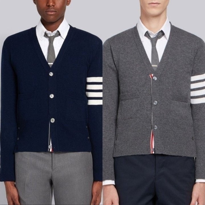 4BAR 사선완장 캐시미어 가디건 TM-3416 사이즈추가