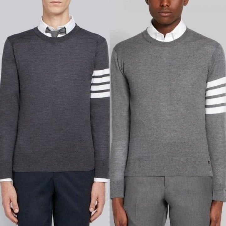 4BAR 사선완장 캐시미어 울니트 TM-4049