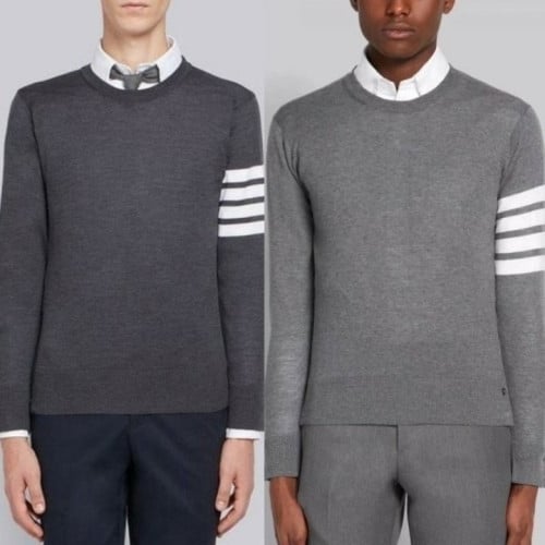 4BAR 사선완장 캐시미어 울니트 TM-4049