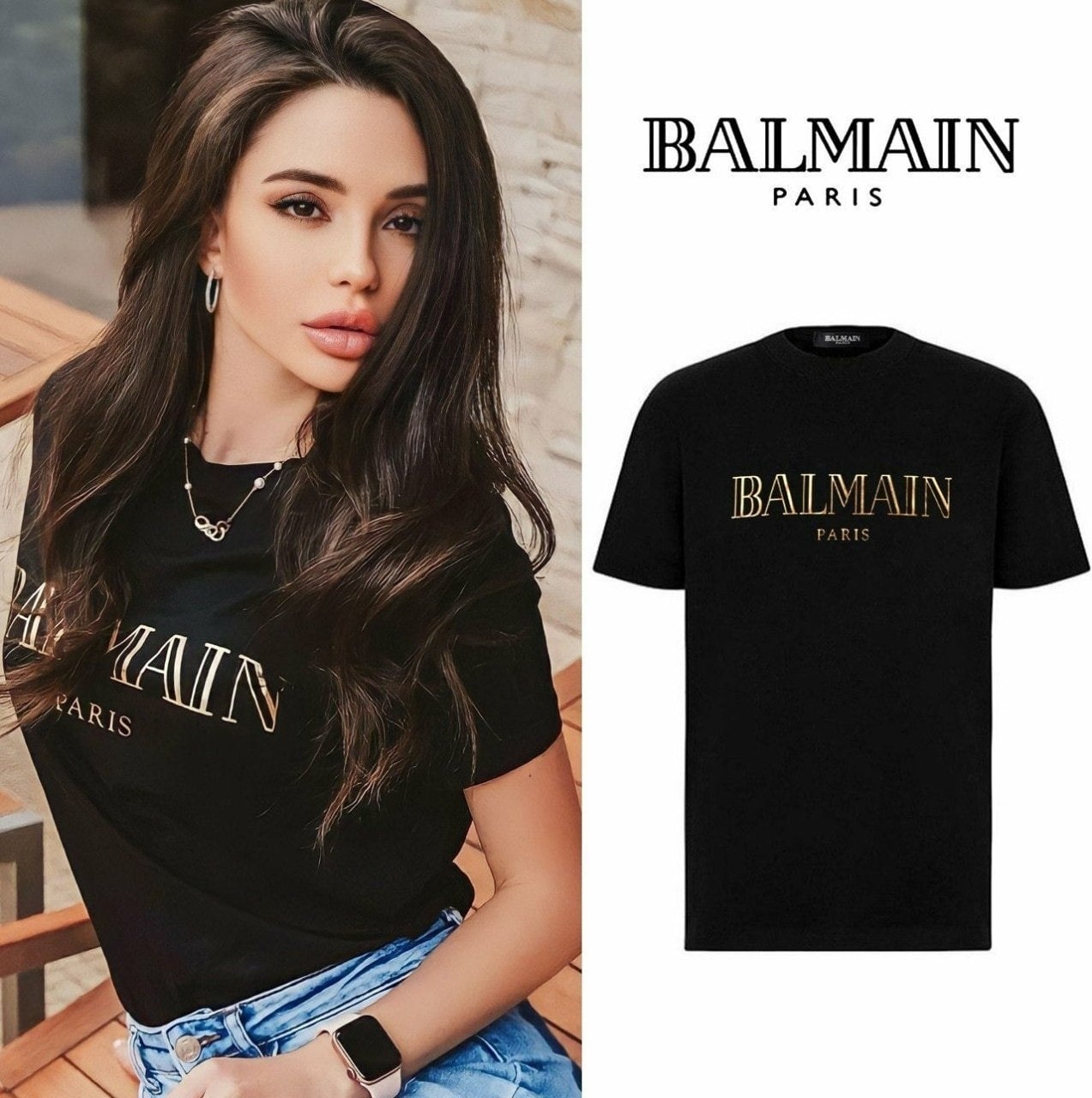 금장로고 커플 반팔티셔츠 BL-431