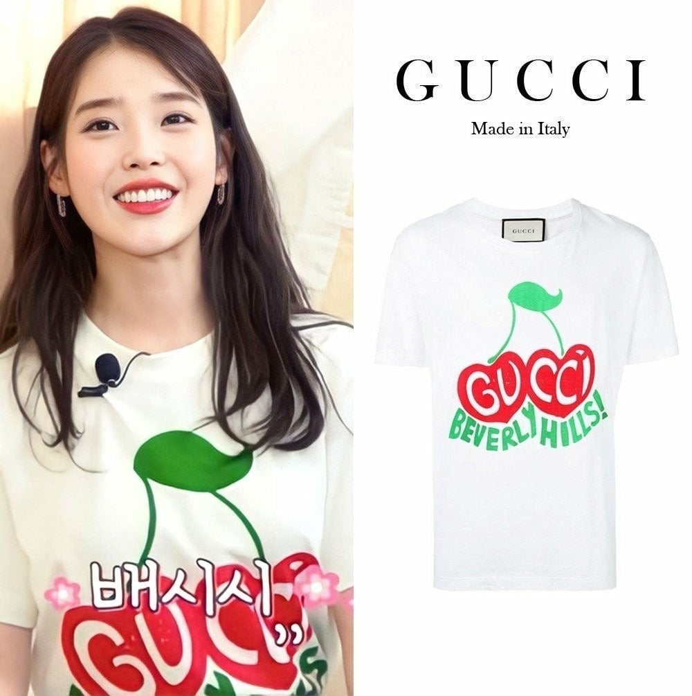 비버리힐즈(체리) 아이유 커플 반팔티셔츠 GU-2192