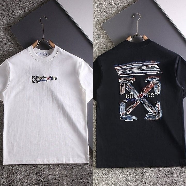 아트 자수로고 라운드 티셔츠 OFF-1388