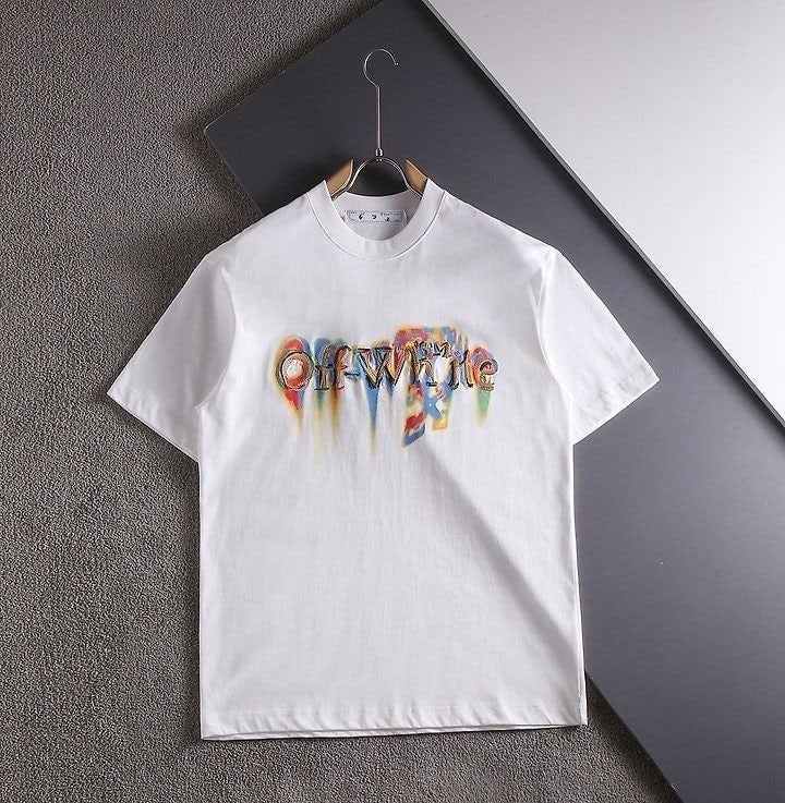 페인팅로고 자수로고 라운드 티셔츠 OFF-1387