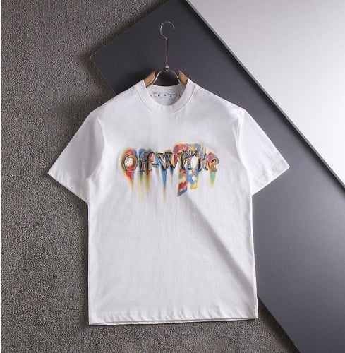 페인팅로고 자수로고 라운드 티셔츠 OFF-1387