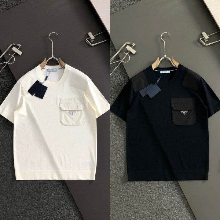 포켓 삼각로고 라운드 니트 PR-3739