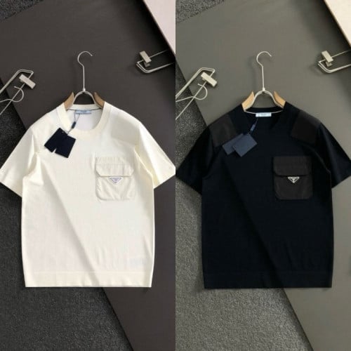 포켓 삼각로고 라운드 니트 PR-3739