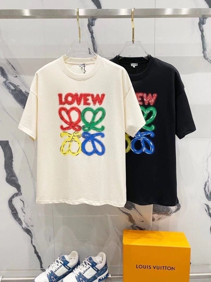 멀티컬러 레터링로고 코튼 라운드 LOE-599