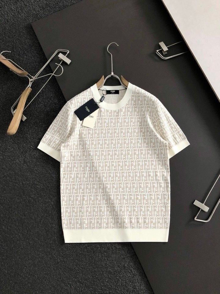 배색 자가드 라운드 쿨니트 FF-763