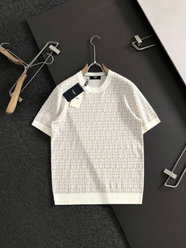 배색 자가드 라운드 쿨니트 FF-763