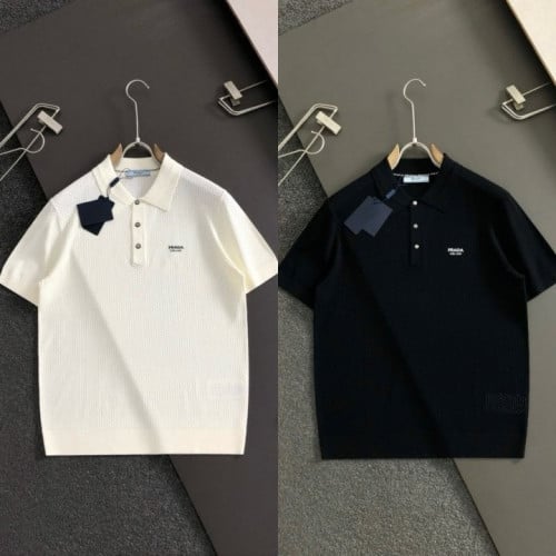 밀라노 자수로고 펀칭 라운드 니트 PR-3737