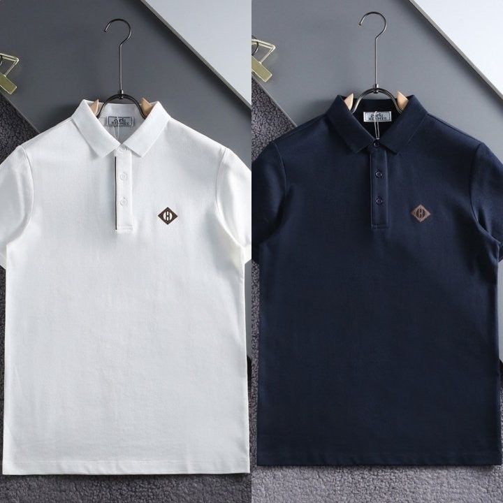 *빅사이즈 추가* H 레더패치로고 코튼 카라티 HE-1224