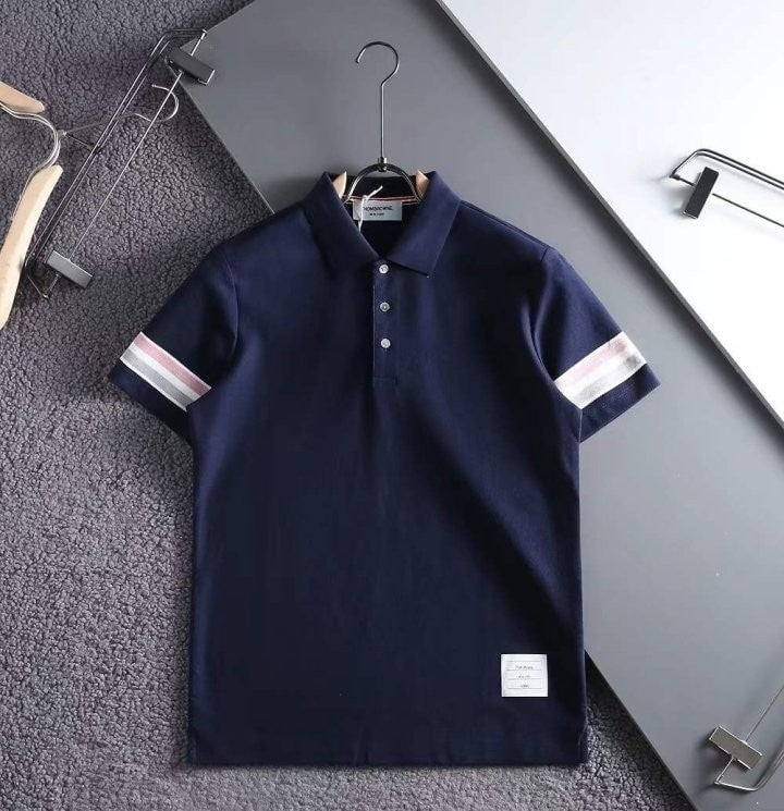 *빅사이즈 추천* 엔지니어드 삼선 텍스처 코튼 카라티 TM-4070