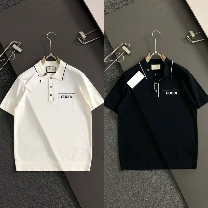 라인넥포인트 레터링로고 카라 쿨니트 GU-3277