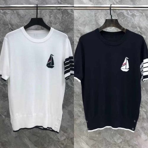 요트로고 라운드 니트 TM-4067