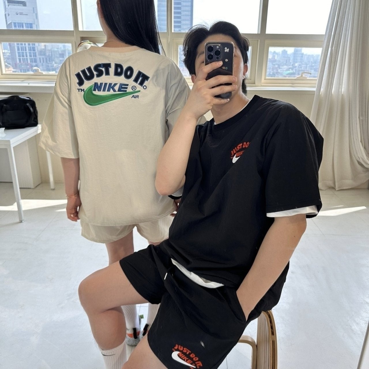 프렌치 나일론 셋업 NK-3365