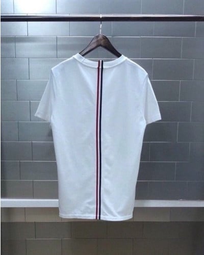 백스트라이프 피케 반팔 티셔츠 화이트 TM-3585