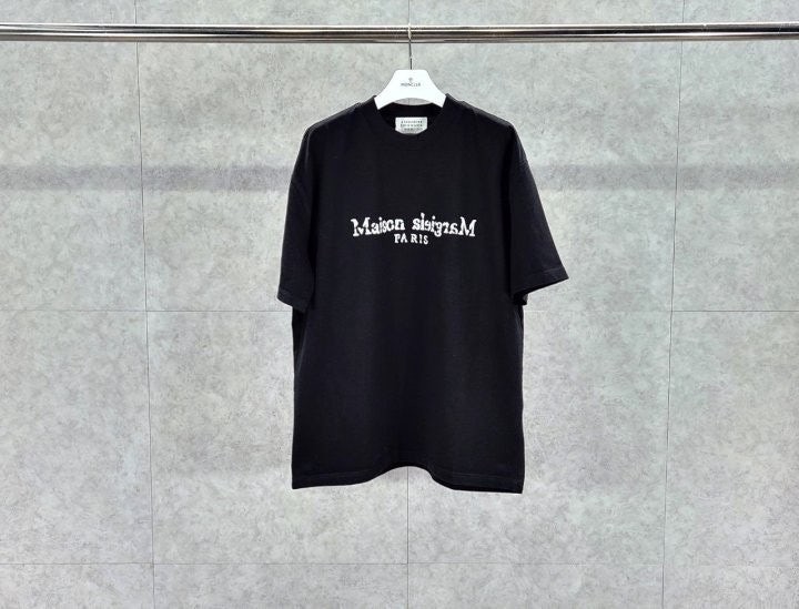 파리로고 반팔 티셔츠 블랙 MM-403