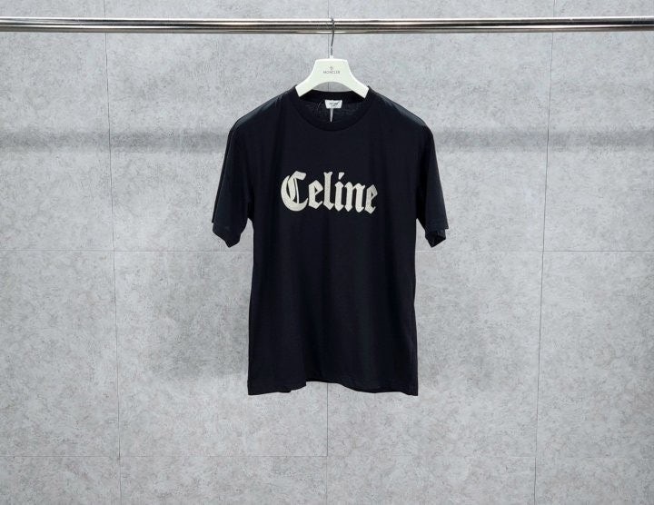 자수로고 반팔 티셔츠 블랙 CEL-1027