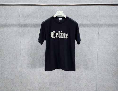 자수로고 반팔 티셔츠 블랙 CEL-1027