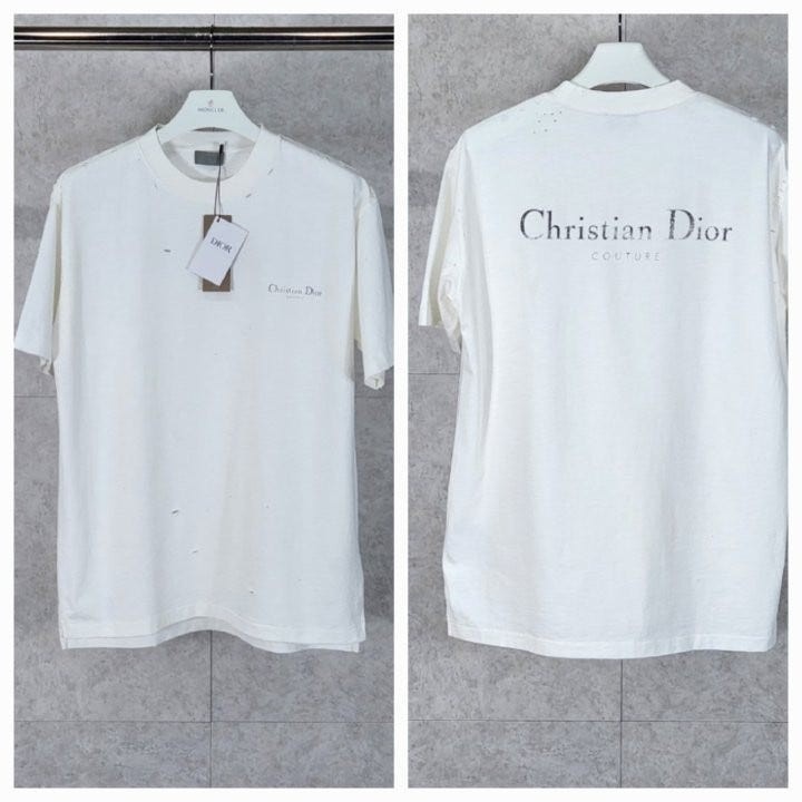 꾸뛰르 워싱 티셔츠 화이트 DI-1629