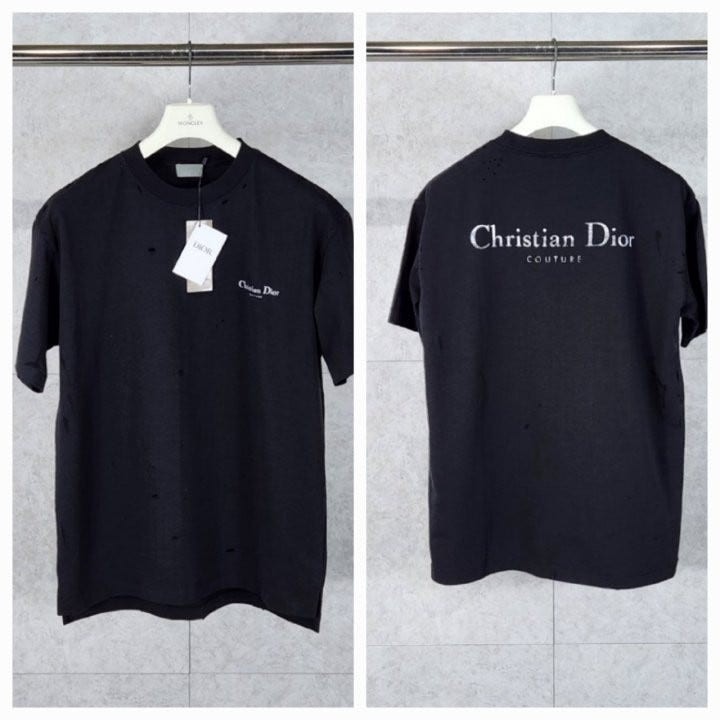 꾸뛰르 워싱 티셔츠 블랙 DI-1628