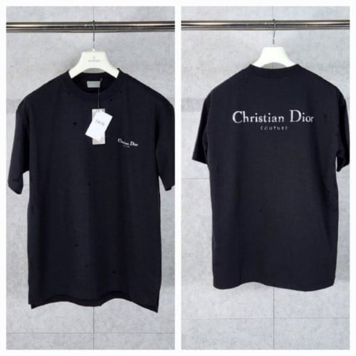 꾸뛰르 워싱 티셔츠 블랙 DI-1628