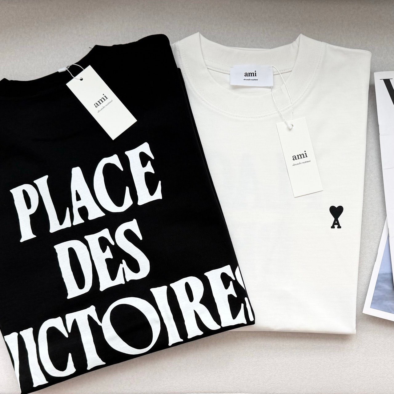 남녀공용 코튼 플레이스 빅투아르 반팔 티셔츠 IA-161